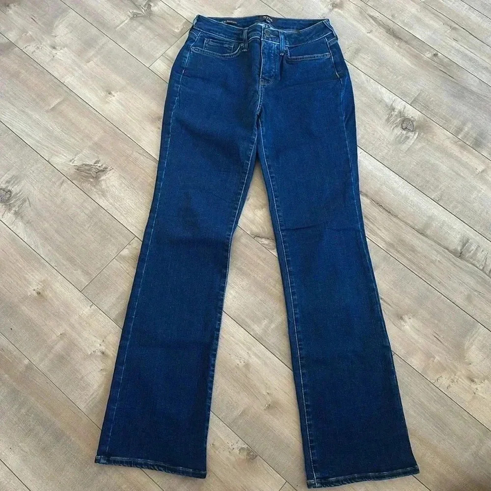 NEW NYDJ Womens Barbara Boot-Cut Jeans Dark Wash Sz 4